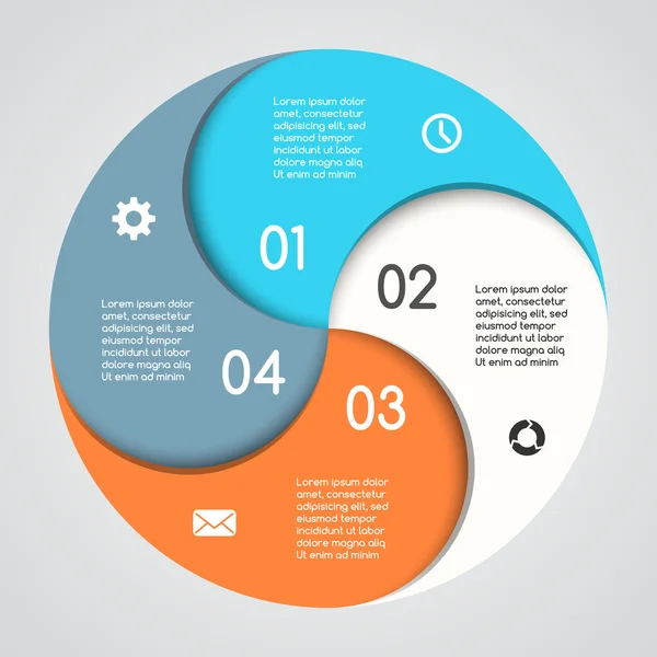 Moderno gráfico de información vectorial para proyecto empresarial — Archivo Imágenes Vectoriales