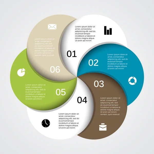 Moderno gráfico de información vectorial para proyecto empresarial — Archivo Imágenes Vectoriales