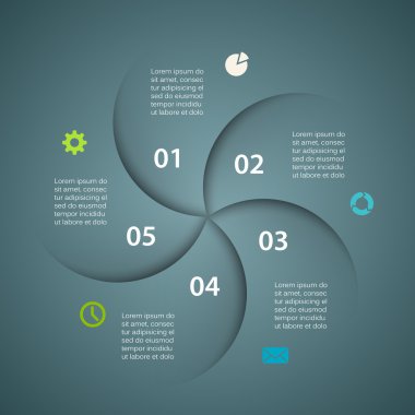 iş projesi için modern vektör bilgi grafiği