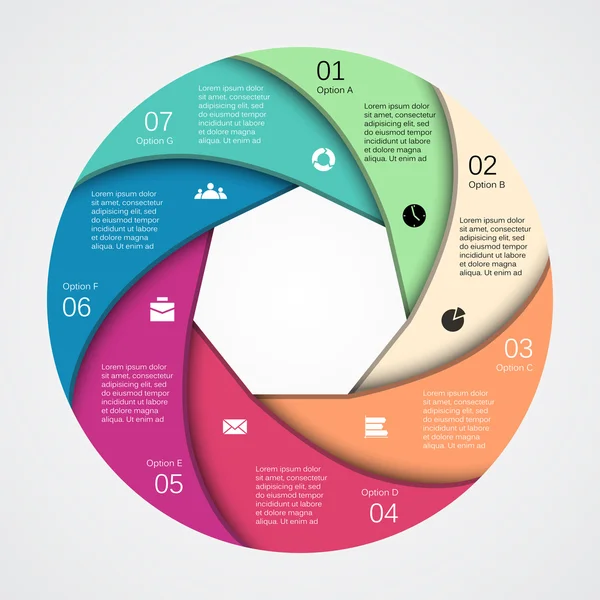 Moderno gráfico de información vectorial para proyecto empresarial — Archivo Imágenes Vectoriales