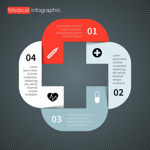 现代向量模板为您的医疗项目的 — 图库矢量图片