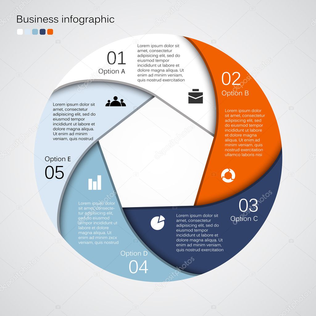 Modern vector info graphic for business project