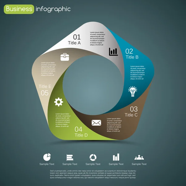 现代的矢量信息图形的商务项目 — 图库矢量图片