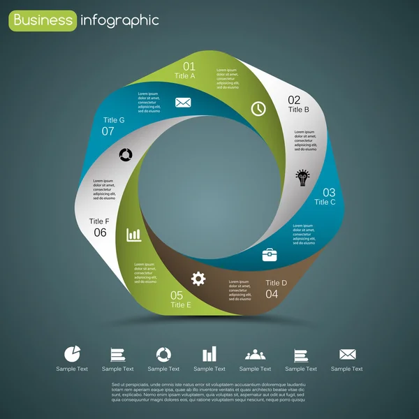 Moderno gráfico de información vectorial para proyecto empresarial — Archivo Imágenes Vectoriales