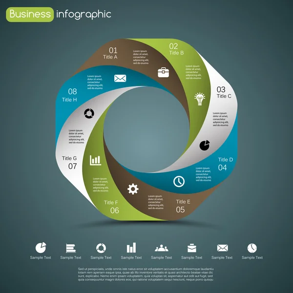 Moderno gráfico de información vectorial para proyecto empresarial — Archivo Imágenes Vectoriales