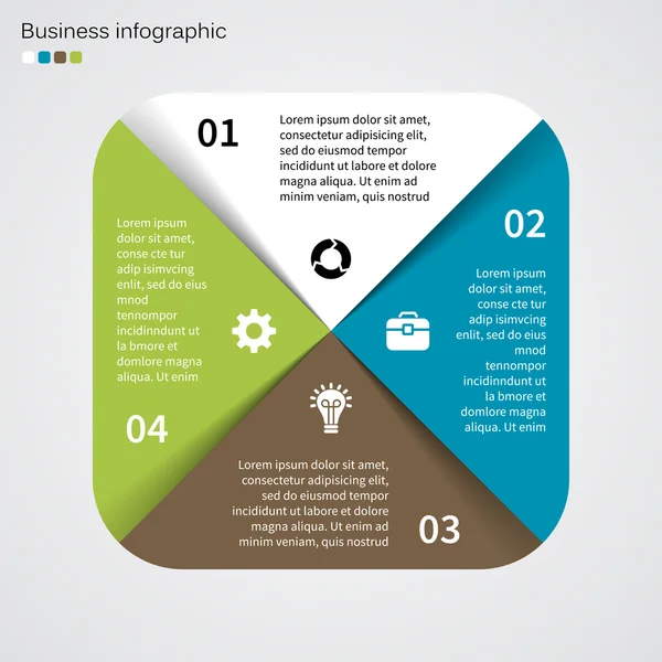 Moderno gráfico de información vectorial para proyecto empresarial — Vector de stock