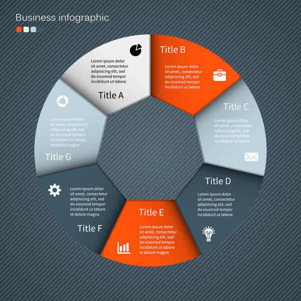 Modern vector info graphic for business project