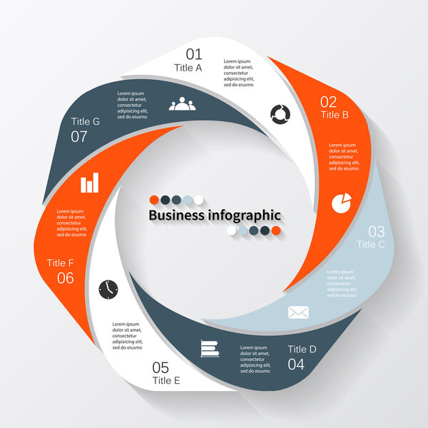 Modern vector info graphic for business project