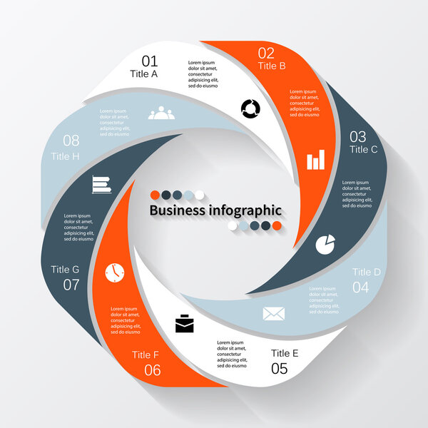 Modern vector info graphic for business project