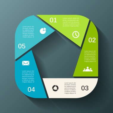 iş projesi için modern vektör bilgi grafiği