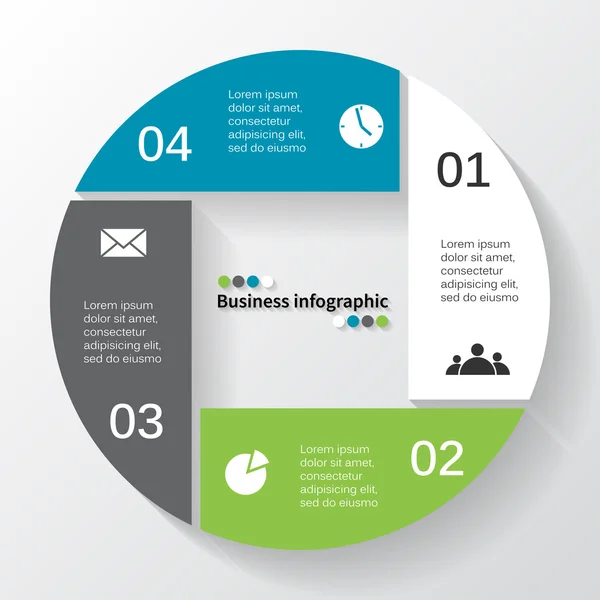 Moderno gráfico de información vectorial para proyecto empresarial — Archivo Imágenes Vectoriales