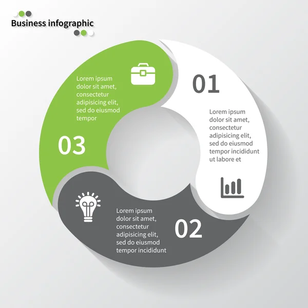 Moderno gráfico de información vectorial para proyecto empresarial — Vector de stock