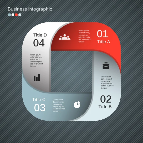 Moderno gráfico de información vectorial para proyecto empresarial — Vector de stock