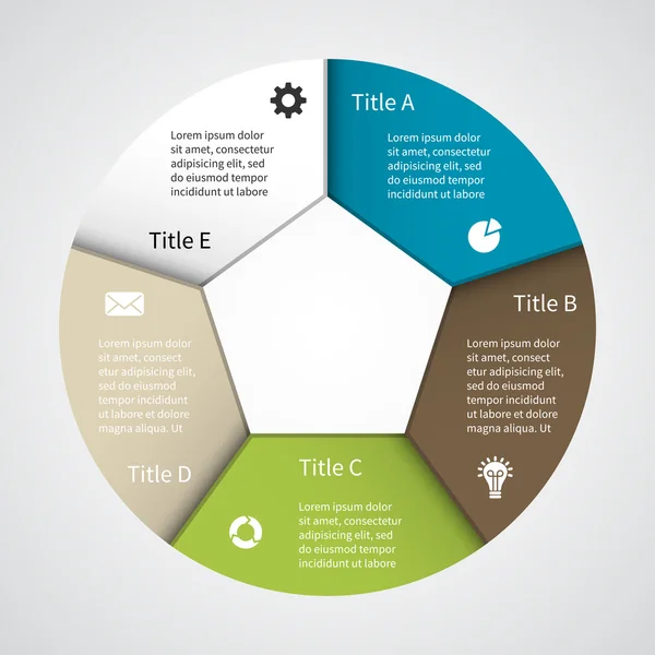 Moderno gráfico de información vectorial para proyecto empresarial — Archivo Imágenes Vectoriales