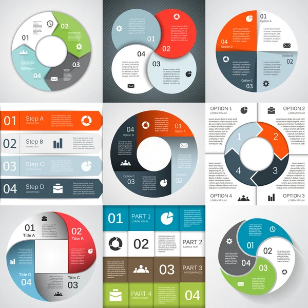 Moderno gráfico de información vectorial para proyecto empresarial — Vector de stock