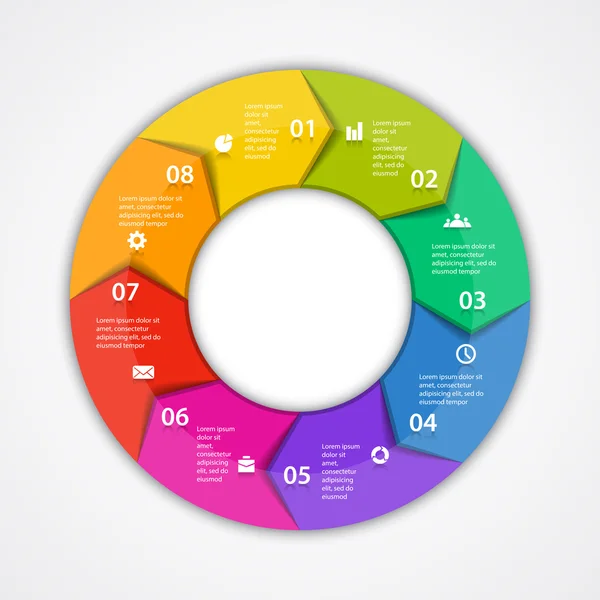 Moderno gráfico de información vectorial para proyecto empresarial — Vector de stock