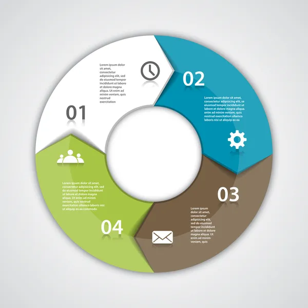 Moderno gráfico de información vectorial para proyecto empresarial — Vector de stock