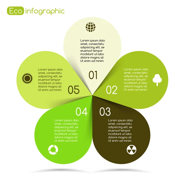 Modern vector info graphic for eco project — Stock Vector