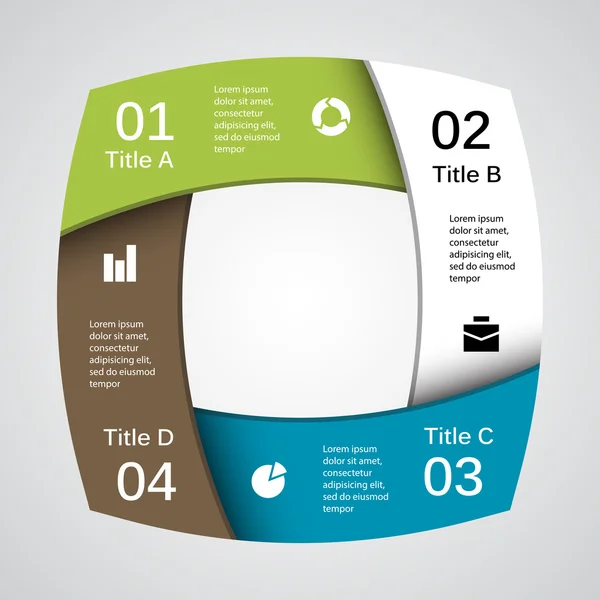 Moderno gráfico de información vectorial para proyecto empresarial — Archivo Imágenes Vectoriales