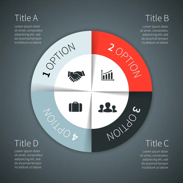Modern vector info graphic for business project — Stock Vector