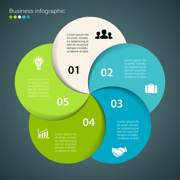 Moderno gráfico de información vectorial para proyecto empresarial — Vector de stock