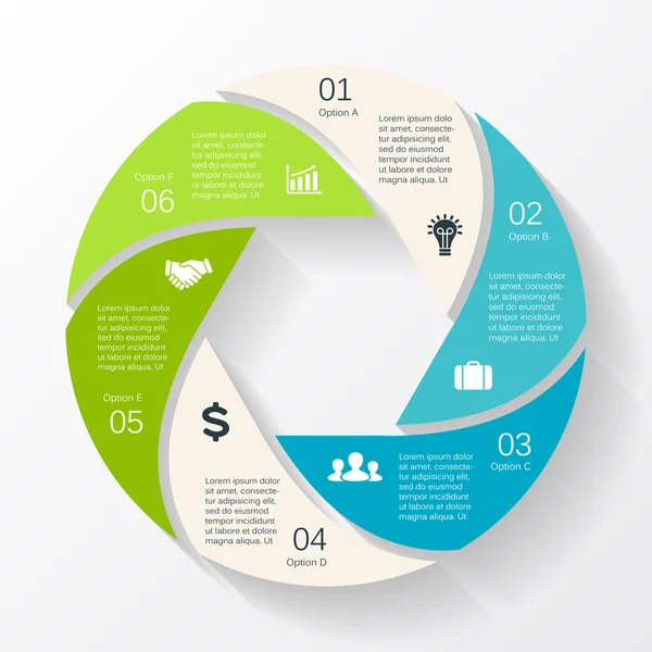 Moderno gráfico de información vectorial para proyecto empresarial — Vector de stock