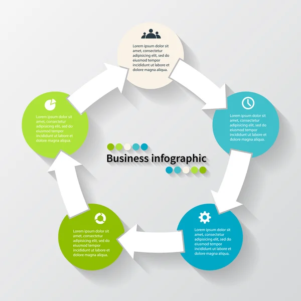 Modern vector info graphic for business project — Stock Vector