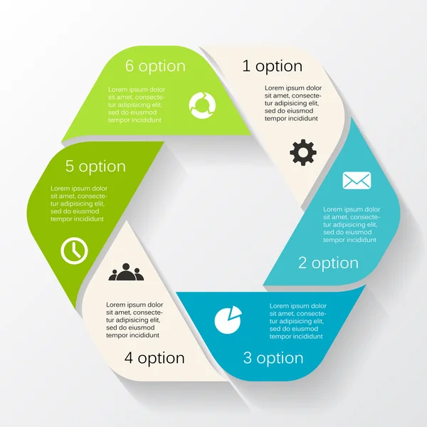 Moderno gráfico de información vectorial para proyecto empresarial — Vector de stock