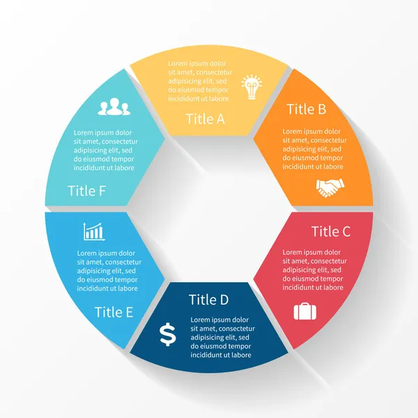 Moderno gráfico de información vectorial para proyecto empresarial — Vector de stock