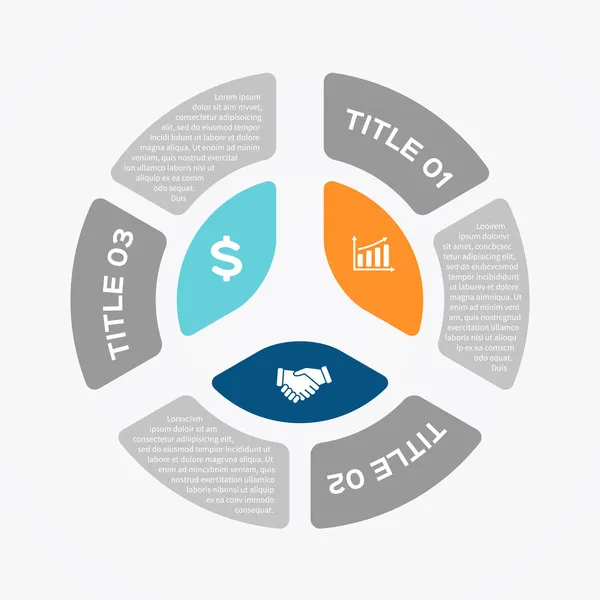 Infographie vectorielle moderne pour projet d'entreprise — Image vectorielle