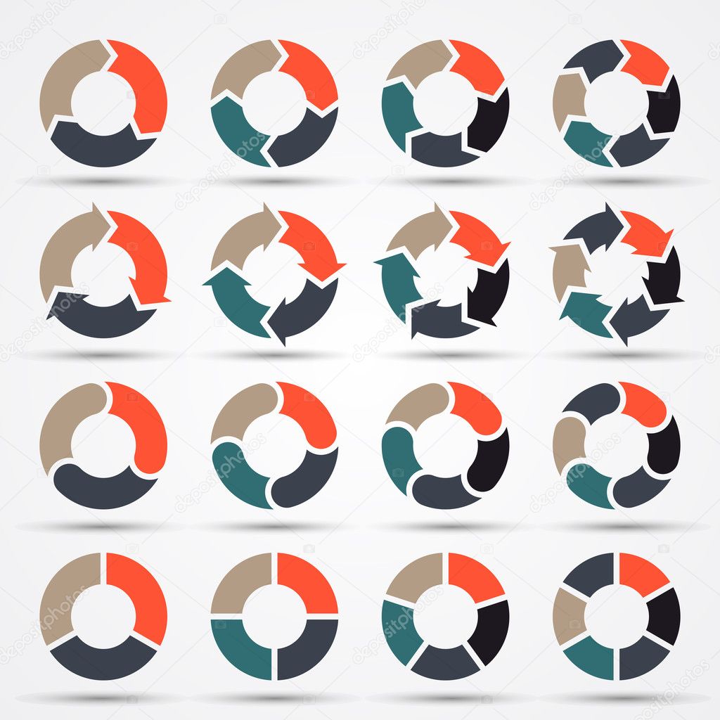 Vector circle arrows for business infographic, diagram, graph, chart.