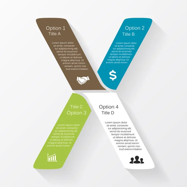 Infográfico de negócios vetorial, diagrama, apresentação — Vetor de Stock