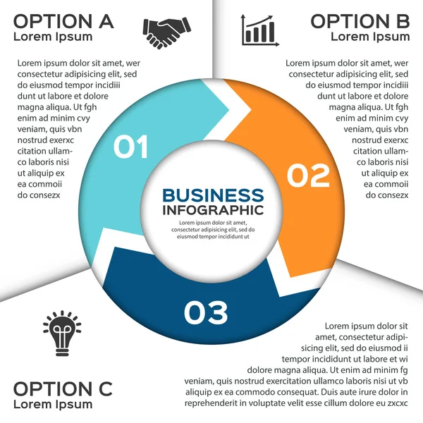 Cirkel vektorpilar för business infographic. — Stock vektor