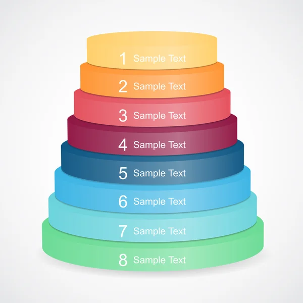 Pirâmide vetorial 3D para infográfico de negócios . —  Vetores de Stock
