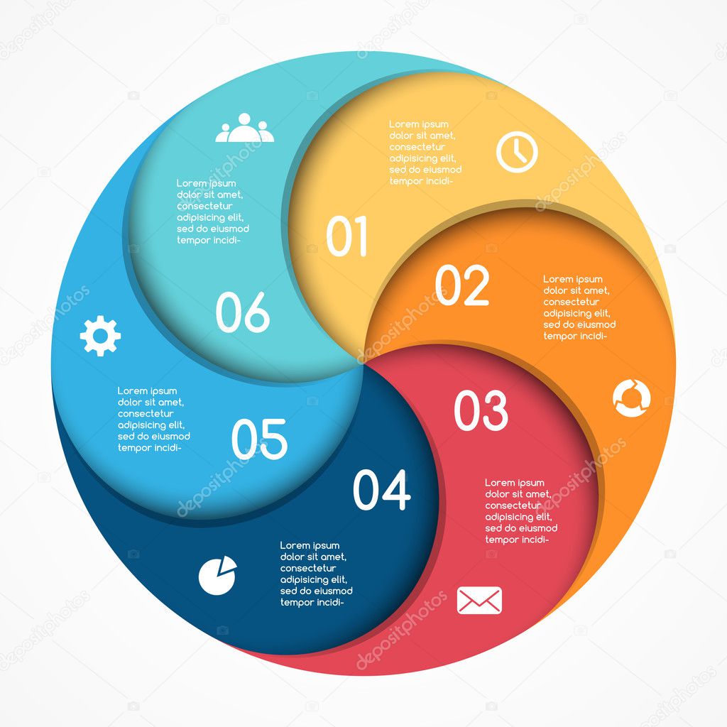 Vector circle business infographic.