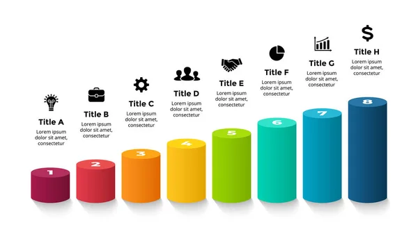 Prezentacja Szablonów Elementów Infograficznych Wektora Grafika Wektorowa