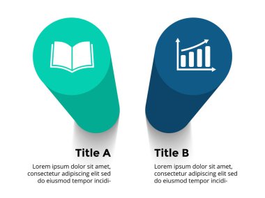 3D Vektör Perspektif Bilgileri. Sunum işi kaydırma şablonu. 3 adım seçenekleri. Zaman çizelgesi konsepti. 2 adım seçenekleri.