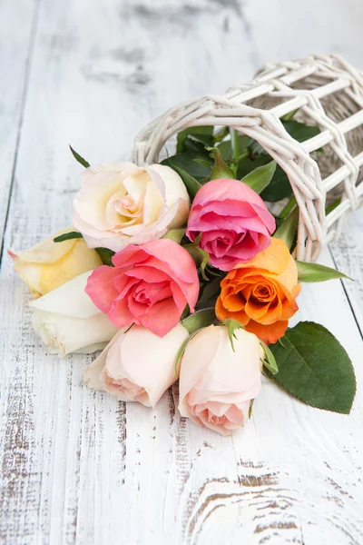 Bouquet of colorful roses — Stock Photo, Image