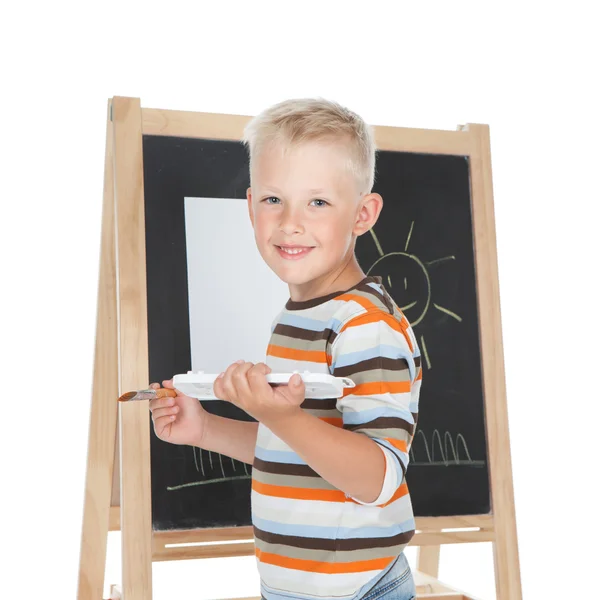 Little schoolboy — Stock Photo, Image