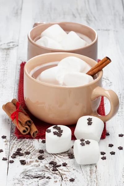 Choklad med marshmallows — Stockfoto
