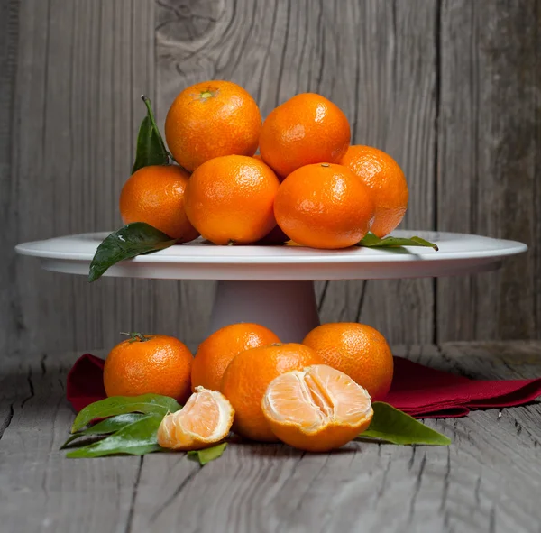 Fresh organic tangerines — Stock Photo, Image