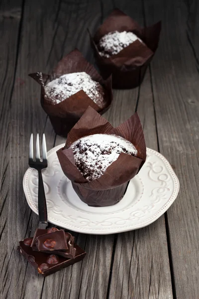 Muffins au chocolat frais — Photo