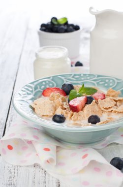 Sağlıklı kahvaltı.