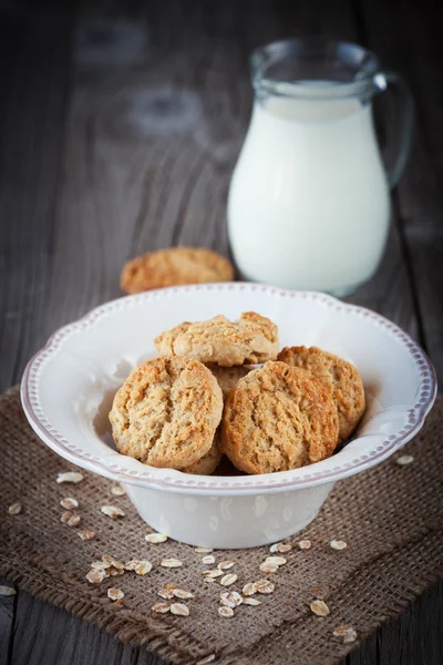 Cookies och mjölk — Stockfoto