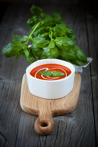 Rajčatová polévka Gaspacho — Stock fotografie