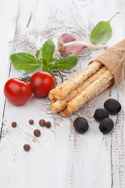 Итальянские хлебные палочки — стоковое фото
