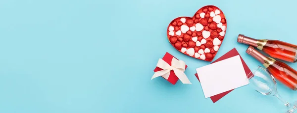 Férias Festivas Cartão Saudação Para Valentines Aniversário Mulher Dia Das — Fotografia de Stock