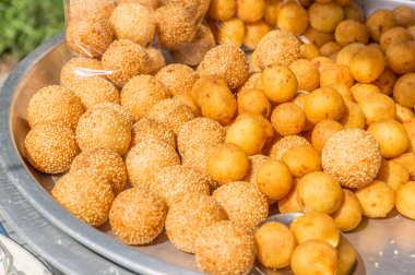 tatlı yavru öğütülmüş manyok yeşil fasulye malzeme ile