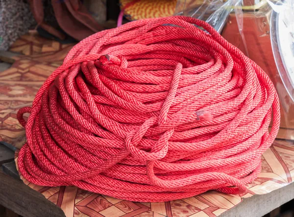 合成红色绳索 — 图库照片