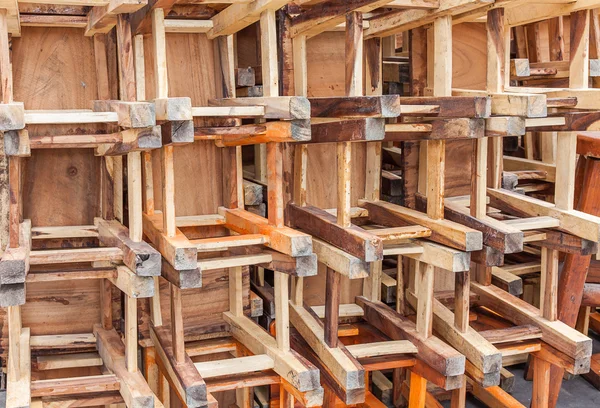 Stack of wooden chair — Stock Photo, Image